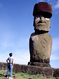 Statue monolithique sur Ahu Ko Te Riku, c.1000-1600